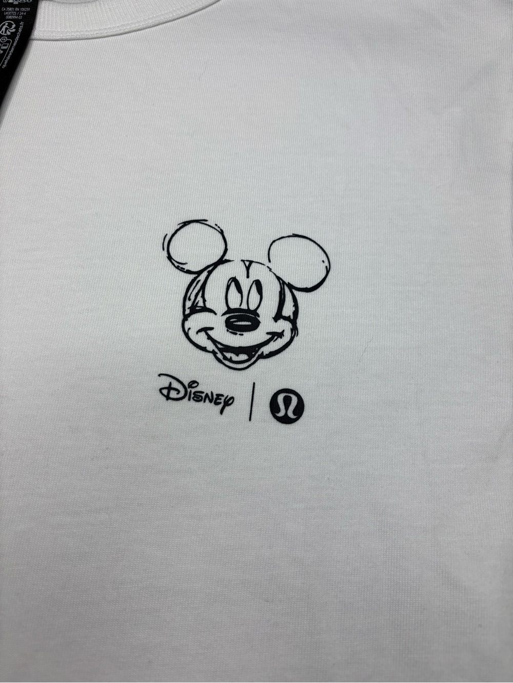 Lululemon x Disney White Graphic Crew Neck T-Shirt - Picture 3 of 6